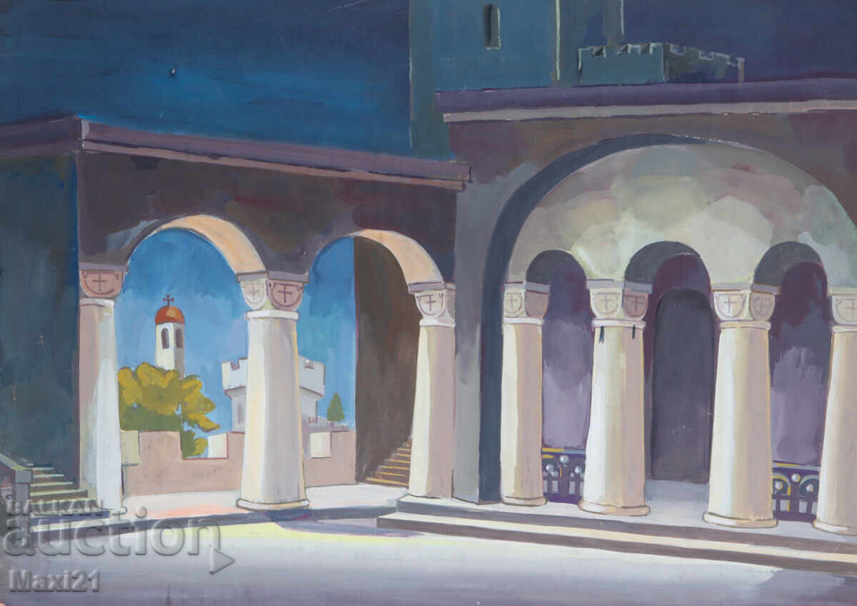 Έργο γκουάς σκηνικού ντεκόρ με τιμή 150.00 BGN | € 76.69