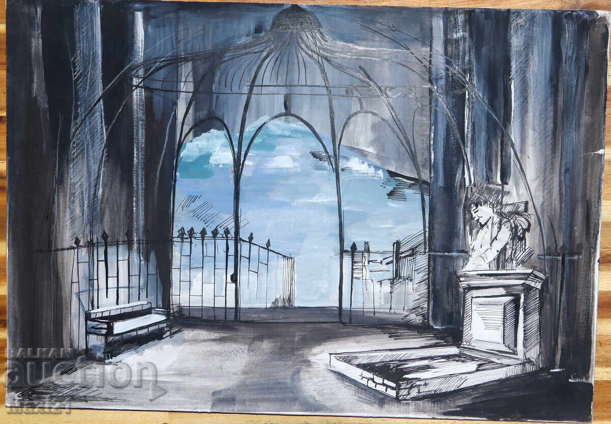 Γκουάς ζωγραφική σκηνογραφία διακόσμηση με τιμή 150.00 BGN | € 76.69