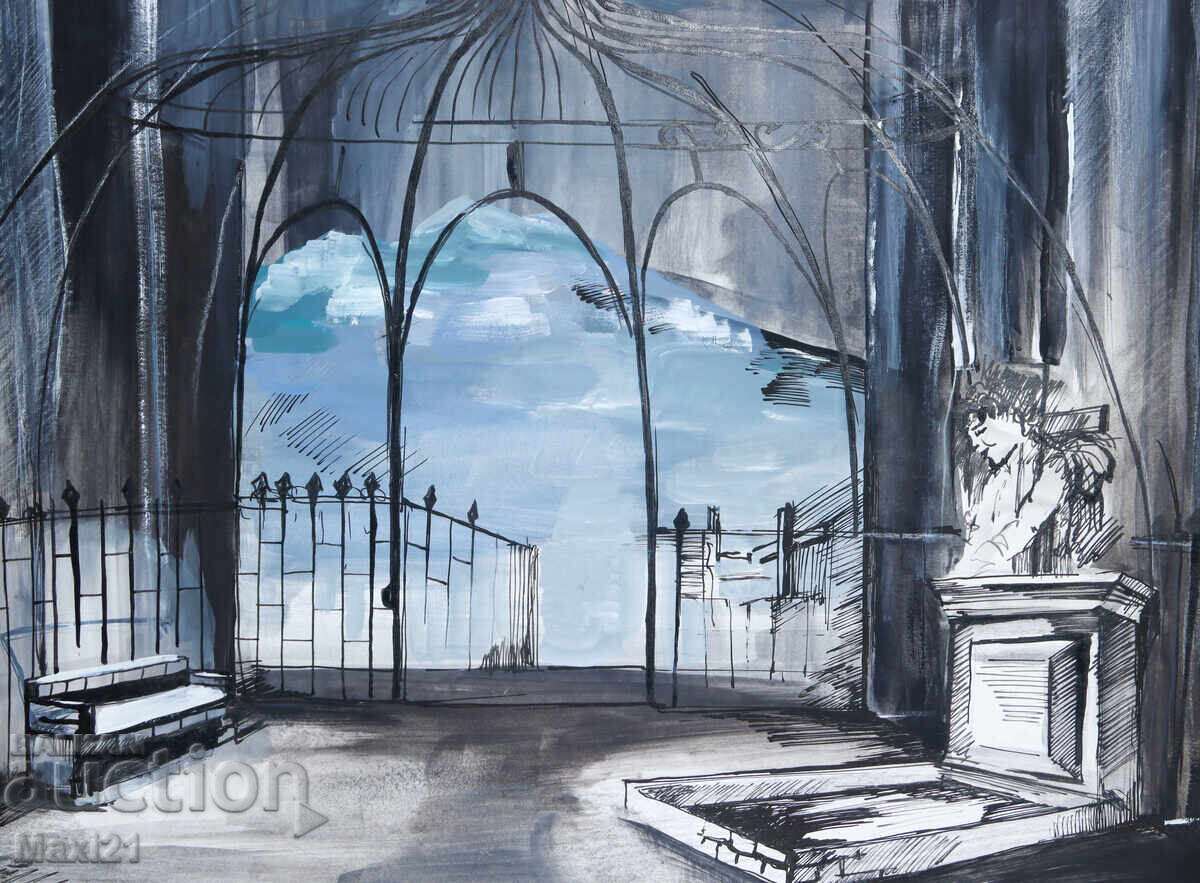 Γκουάς ζωγραφική σκηνογραφία διακόσμηση - 5