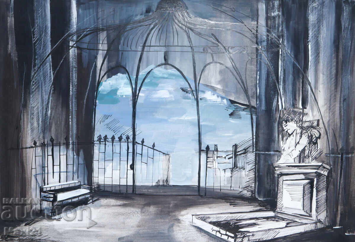 Γκουάς ζωγραφική σκηνογραφία διακόσμηση