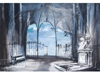 Картина гваш сценография декор