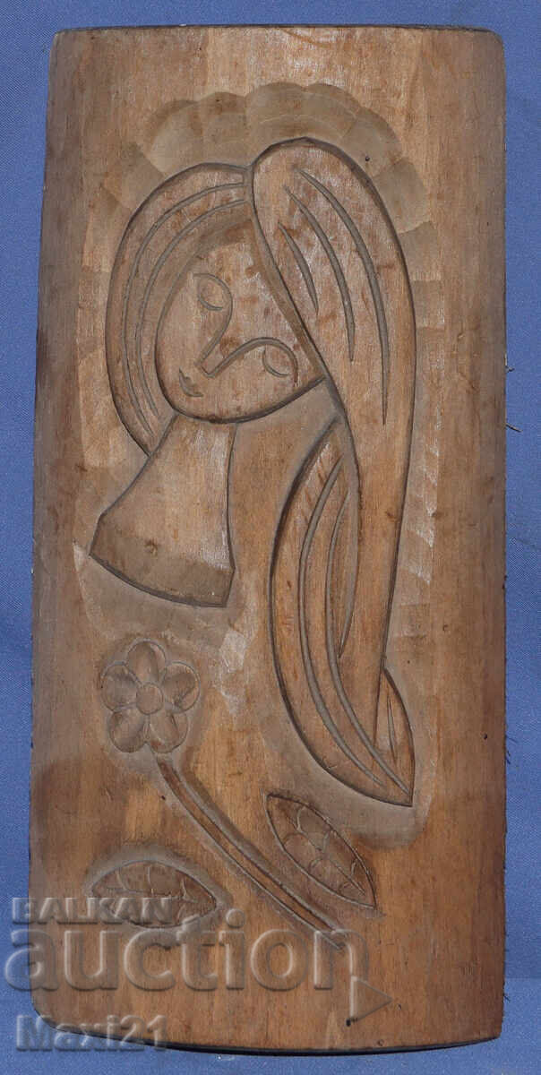 Handmade wood carving panel, female portrait with price 150.00 BGN | € 76.69 Handmade wood carving panel, female portrait with price 150.00 BGN | € 76.69