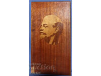 Decorative wooden panel plaque V.I. Lenin