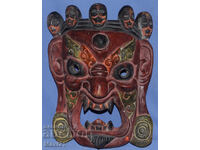 Χειροποίητο ξυλόγλυπτο ξύλινο πάνελ μάσκα