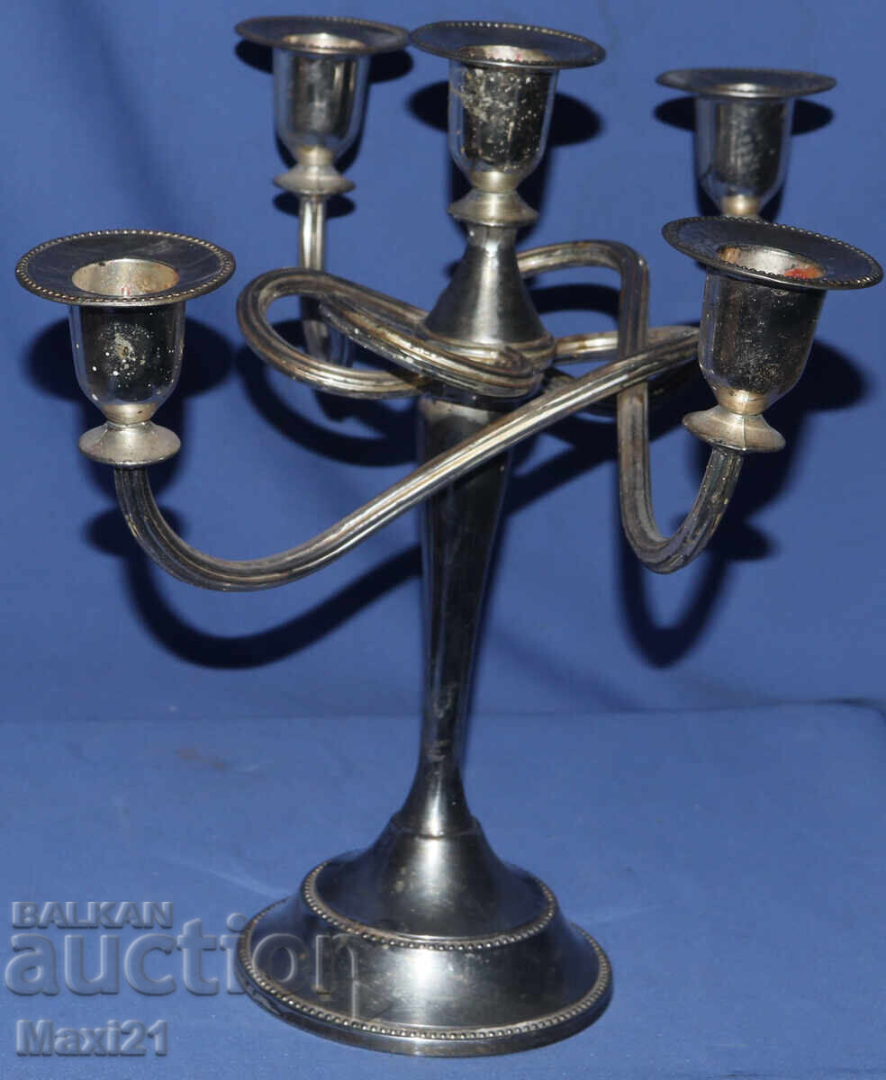 Delivery of Vintage silver-plated candlestick