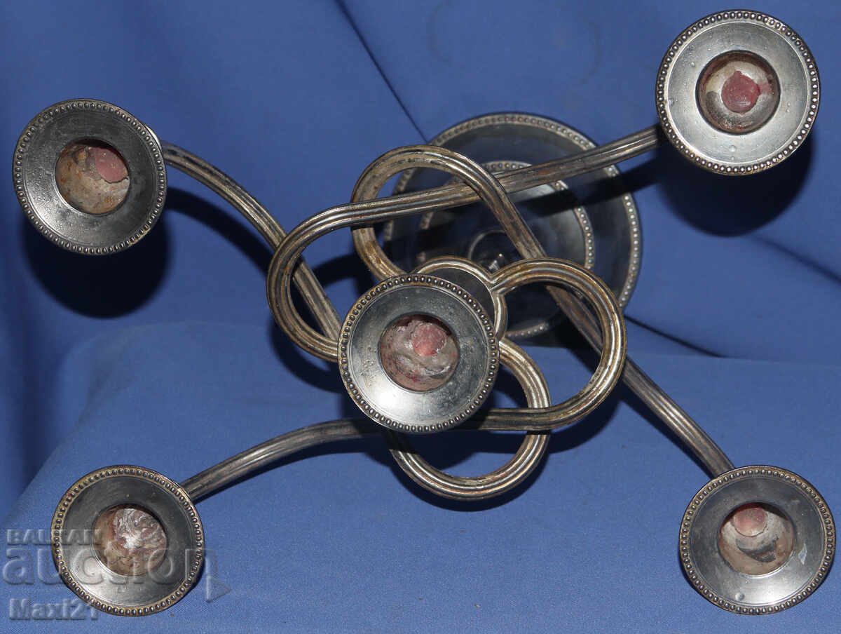 Vintage silver-plated candlestick - 6