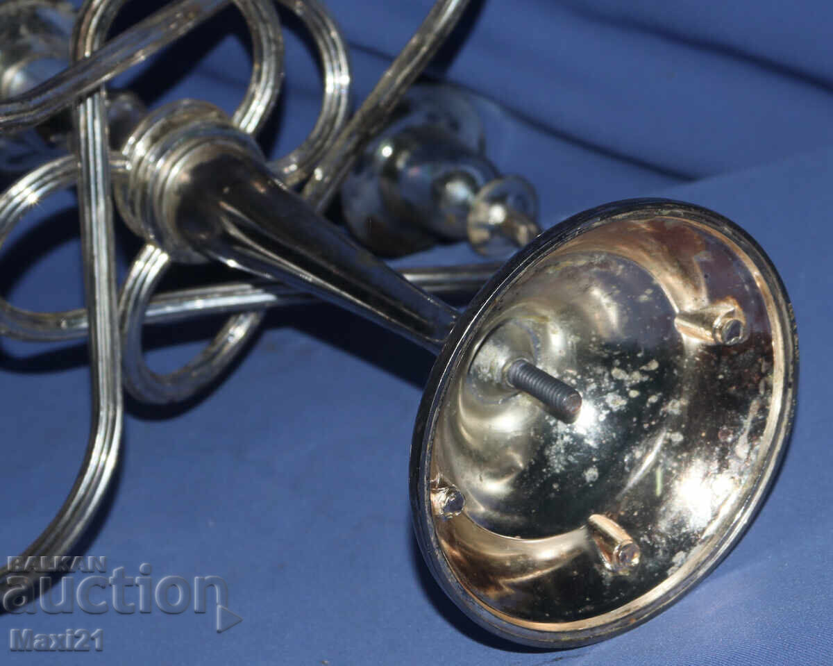 Vintage silver-plated candlestick - 7