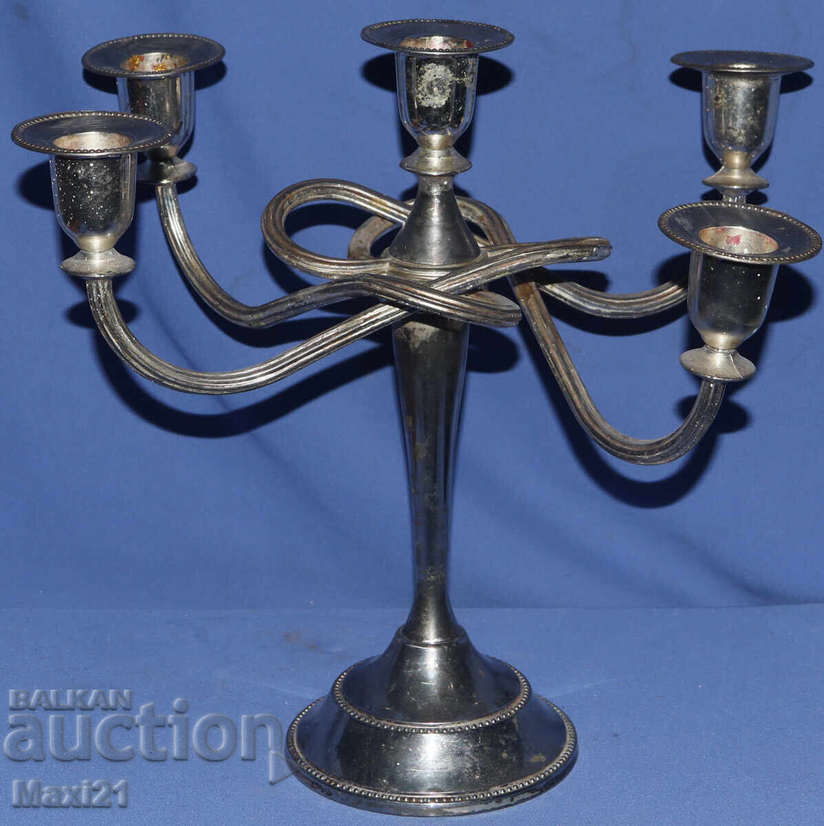 Vintage silver-plated candlestick