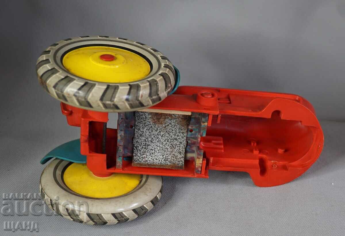 Old Russian large plastic toy model tractor - 5