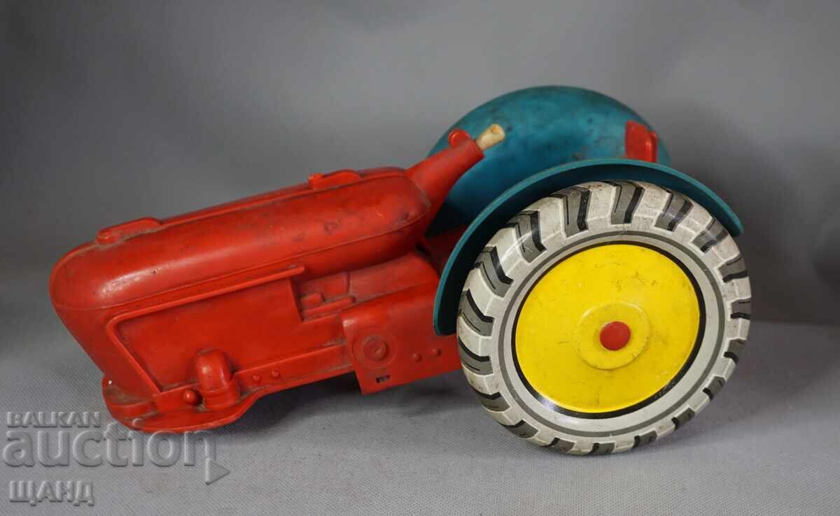 Old Russian large plastic toy model tractor