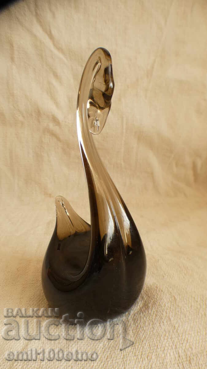 Auction  Swan Figure - Handcrafted Glass