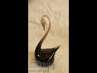Figurină Lebădă - sticlă lucrată manual