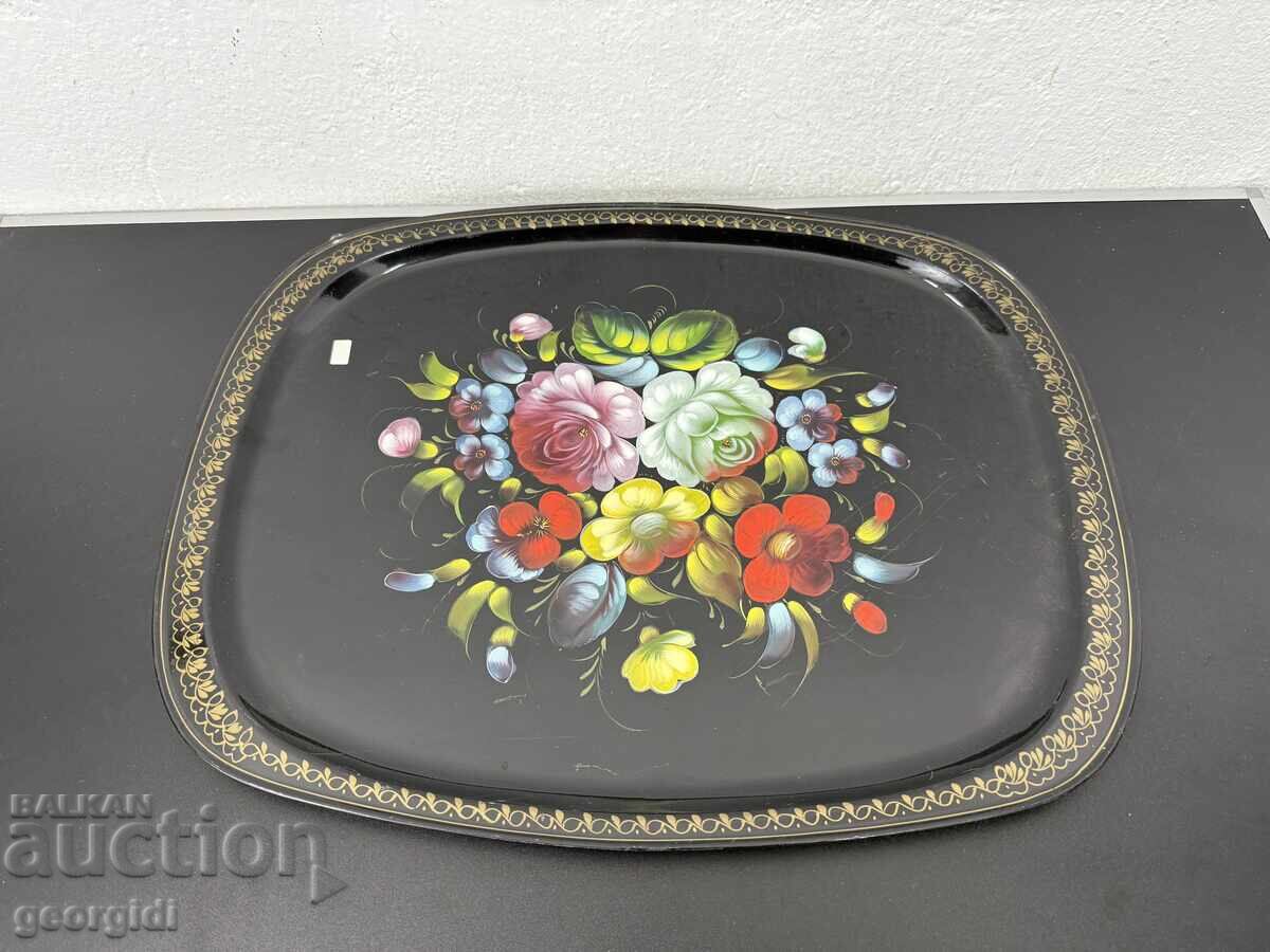 Μεγάλος ζωγραφιστός μεταλλικός δίσκος. Νο. 7489