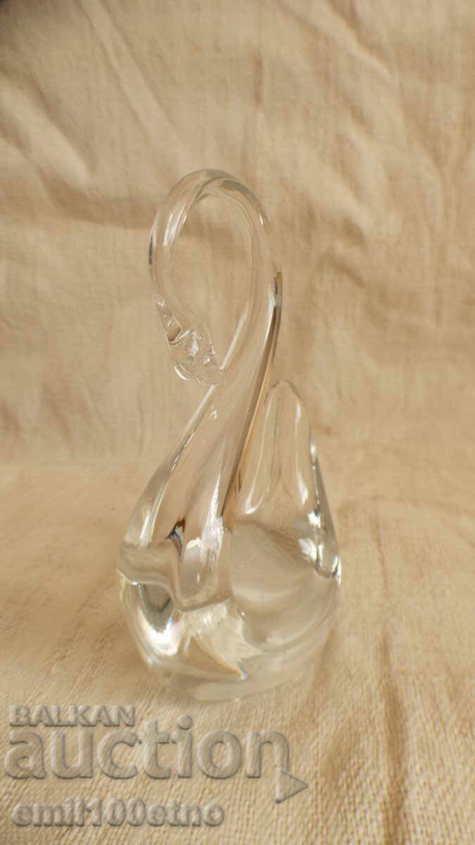 Auction  Swan Figure - Handcrafted Glass