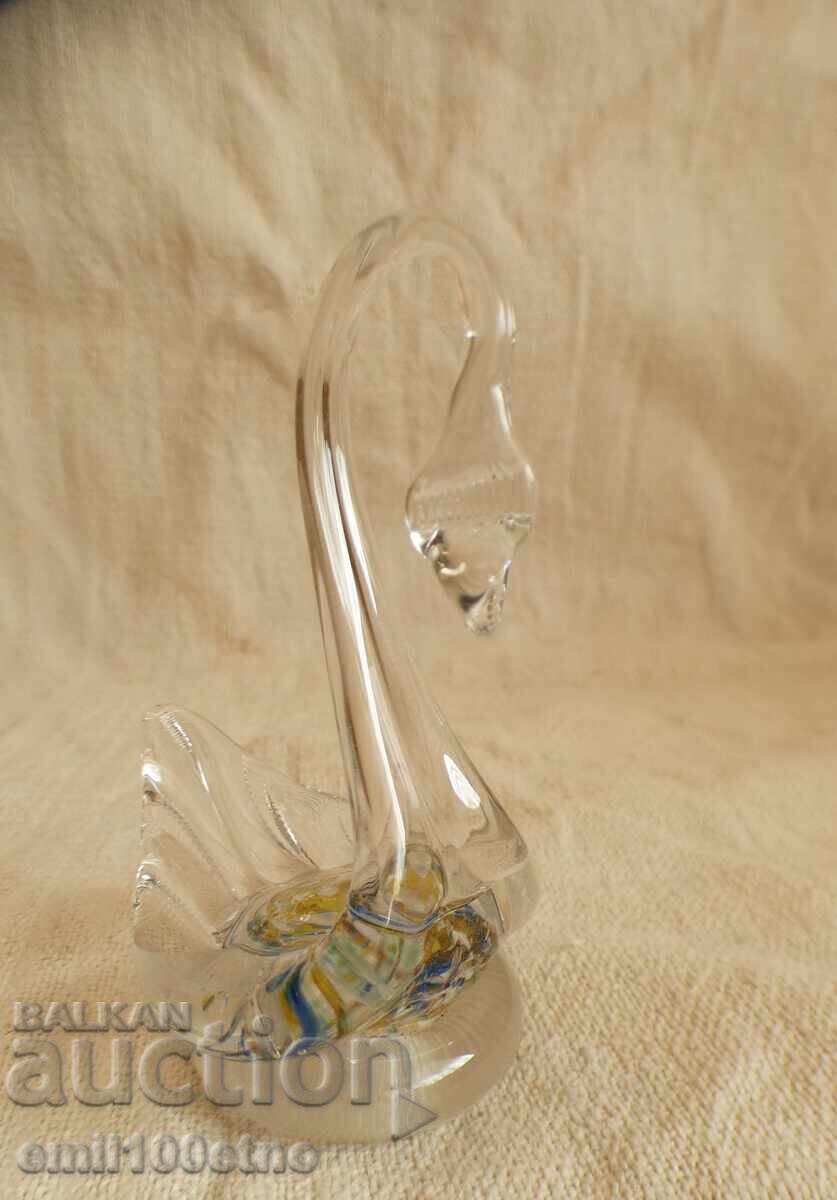Auction  Swan Figure - Handcrafted Glass