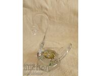 Figurină Lebădă - sticlă lucrată manual