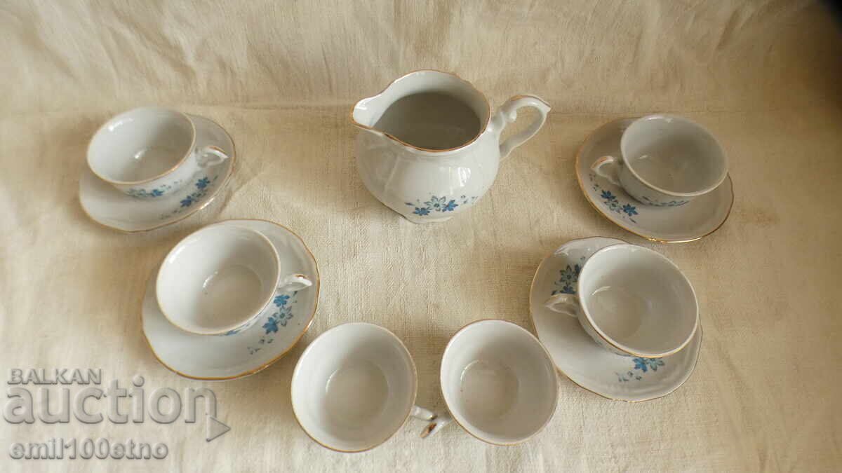 Δημοπρασία Σετ καφέ παλιά πορσελάνη Κώστα Ιορδάνωφ Βιδίν