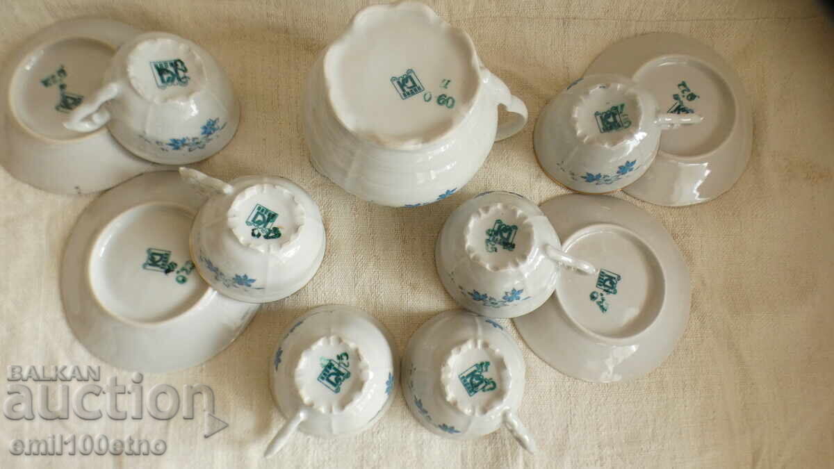 Παράδοση Σετ καφέ παλιά πορσελάνη Κώστα Ιορδάνωφ Βιδίν