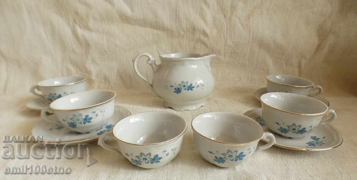 Σετ καφέ παλιά πορσελάνη Κώστα Ιορδάνωφ Βιδίν