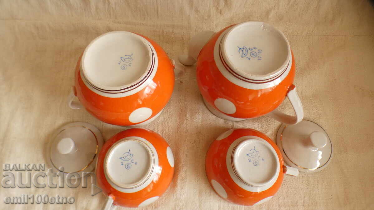 Παράδοση Σετ τσαγιού Τσαγιέρα Ζαχαριέρα 2 φλιτζάνια παλιά πορσελάνη ΕΣΣΔ Παράδοση Σετ τσαγιού Τσαγιέρα Ζαχαριέρα 2 φλιτζάνια παλιά πορσελάνη ΕΣΣΔ