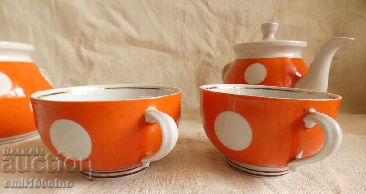 Σετ τσαγιού Τσαγιέρα Ζαχαριέρα 2 φλιτζάνια παλιά πορσελάνη ΕΣΣΔ - 6 Σετ τσαγιού Τσαγιέρα Ζαχαριέρα 2 φλιτζάνια παλιά πορσελάνη ΕΣΣΔ - 6