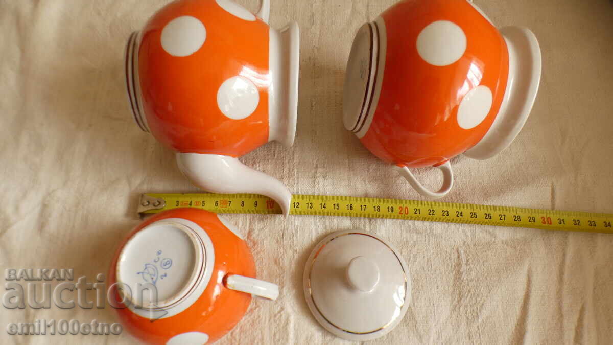 Σετ τσαγιού Τσαγιέρα Ζαχαριέρα 2 φλιτζάνια παλιά πορσελάνη ΕΣΣΔ - 7 Σετ τσαγιού Τσαγιέρα Ζαχαριέρα 2 φλιτζάνια παλιά πορσελάνη ΕΣΣΔ - 7