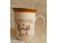 Istoria Fotbalului - cană de porțelan pentru ceai Anglia