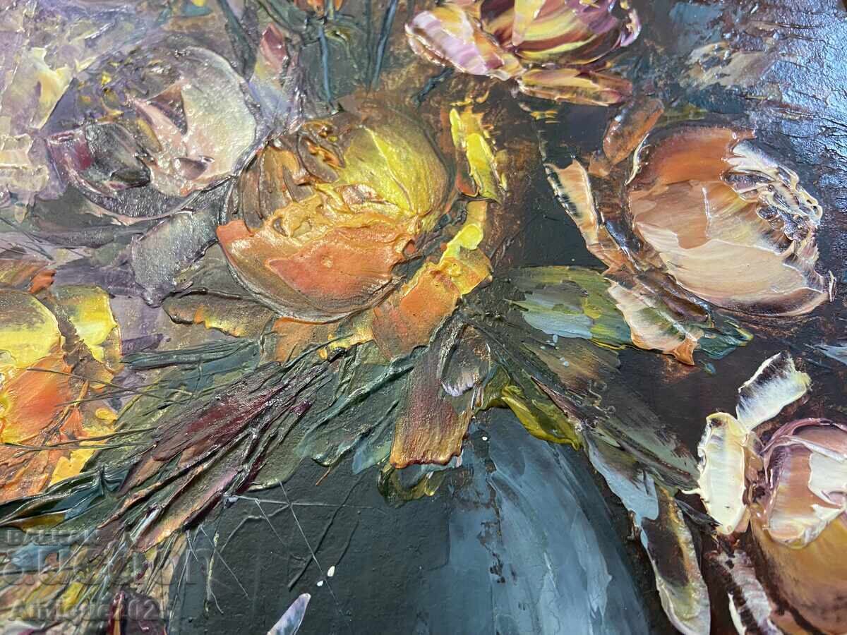 Картина с цветя във ваза - 6