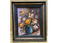 Картина с цветя във ваза