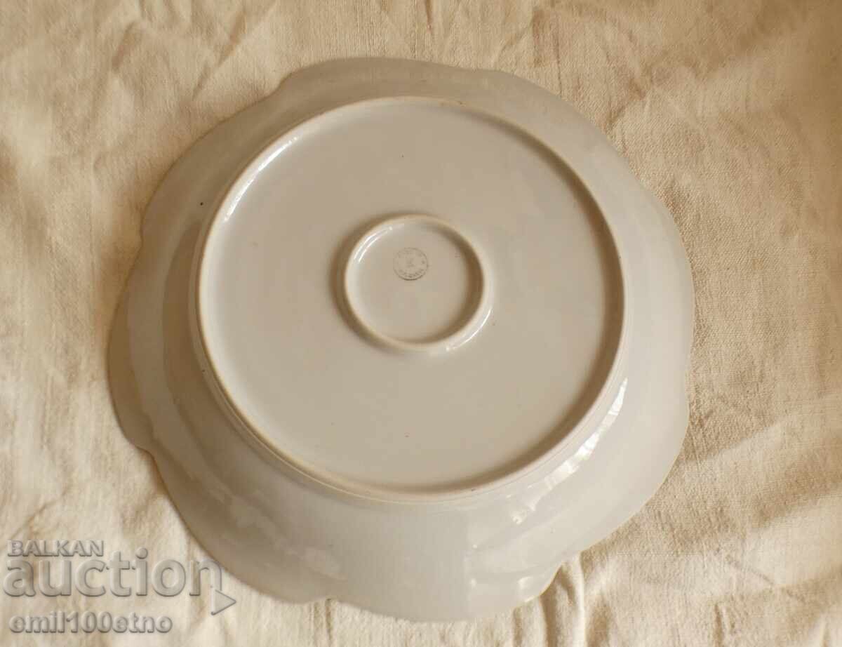 Голяма чиния фруктиера салатиера порцелан Китка Нови Пазар - 5