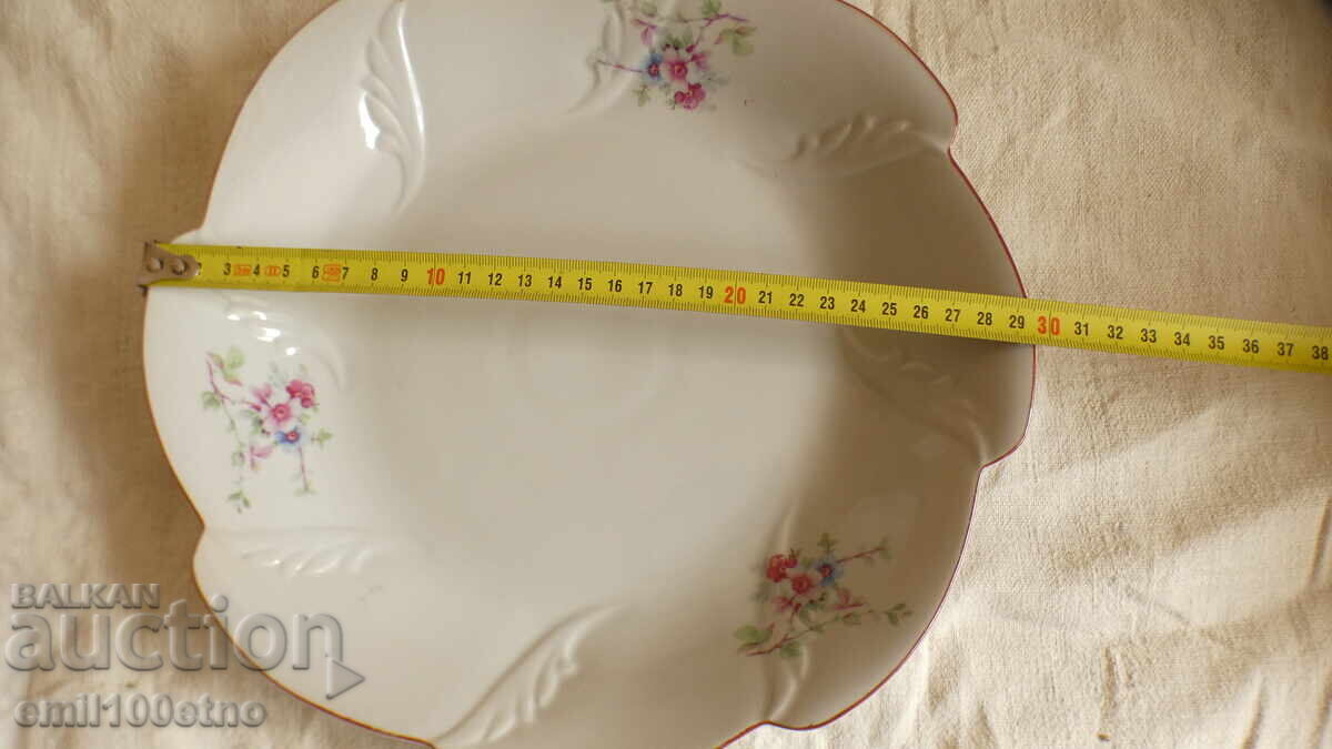 Голяма чиния фруктиера салатиера порцелан Китка Нови Пазар - 7