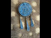 Broșă/pandantiv din argint cu turcoaz nr. 7490