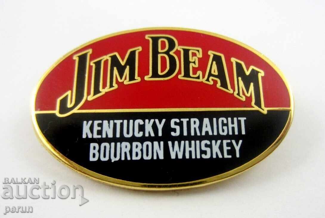 Auction  Advertising Badge - Whiskey Jim Beam - Jim Beam - Top