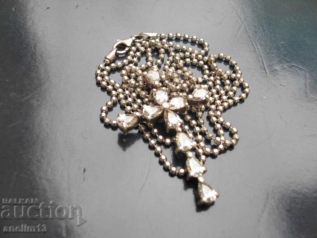 MARE CRUCE DE ARGINT CU LANȚ - 6