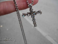 MARE CRUCE DE ARGINT CU LANȚ