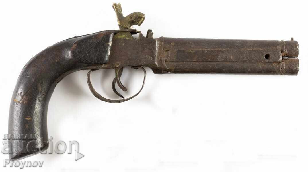 18th Century Capsule Double-Barreled Pistol