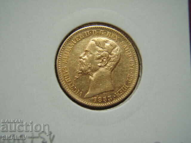 20 Lire 1853 P Sardinia / Italia (Sardiniya) - AU+ (zlato) - 6