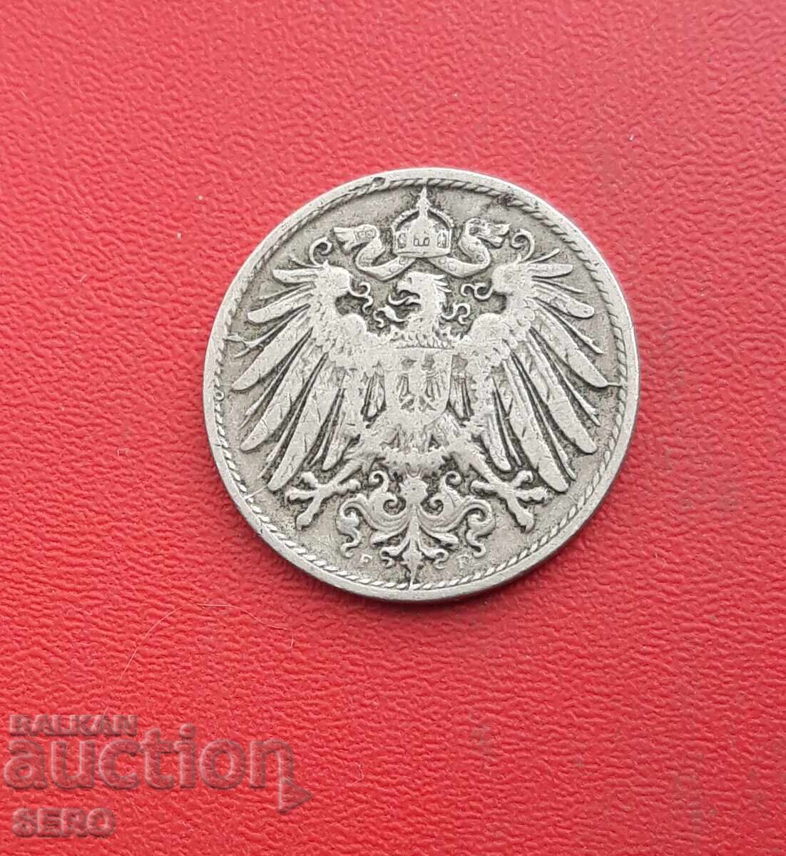 Germany-10 Pfennig 1906 F-Stuttgart with price 0.70 BGN | € 0.36