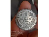 2 leva 1910 νόμισμα ασήμι Βουλγαρία