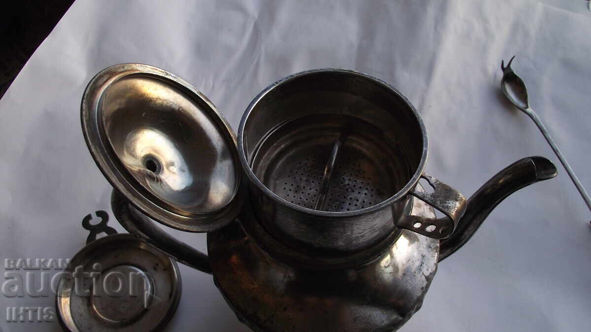 Auction TEA Kettle Set - Silver Plated - England - from 0.01 st Auction TEA Kettle Set - Silver Plated - England - from 0.01 st