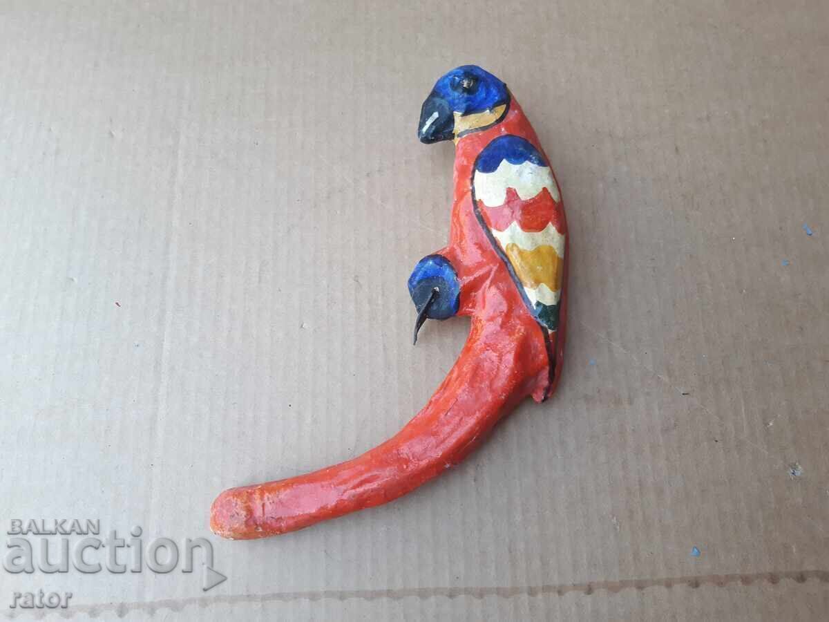 Licitație Jucărie foarte veche din papier-mâché - PAPAGAL