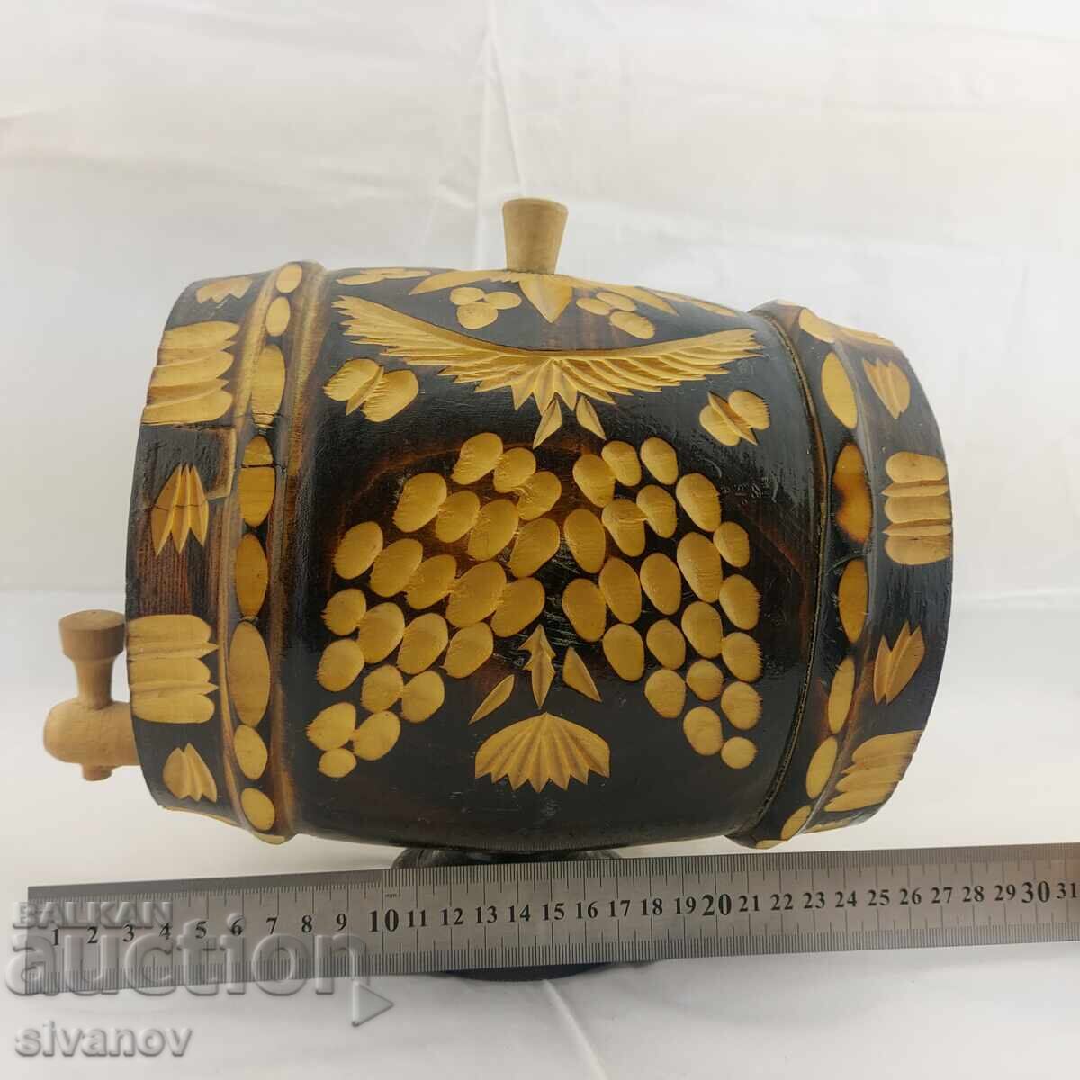 Old decorative small barrel cask for rakia #2549 - 6