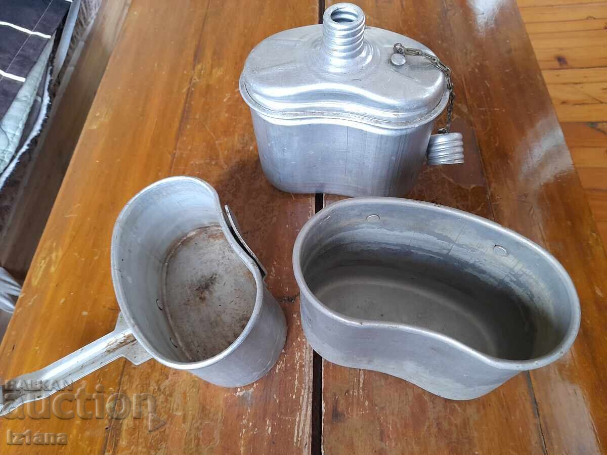 Old military canteen, cans - 6