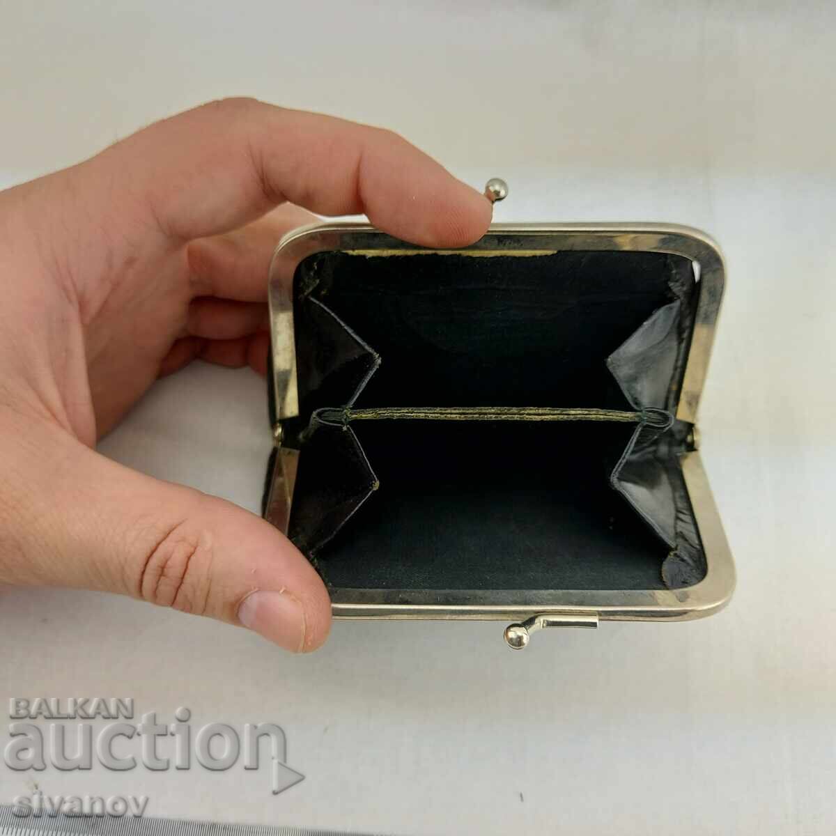 Old black leather wallet #2562 with price 24.99 BGN | € 12.78