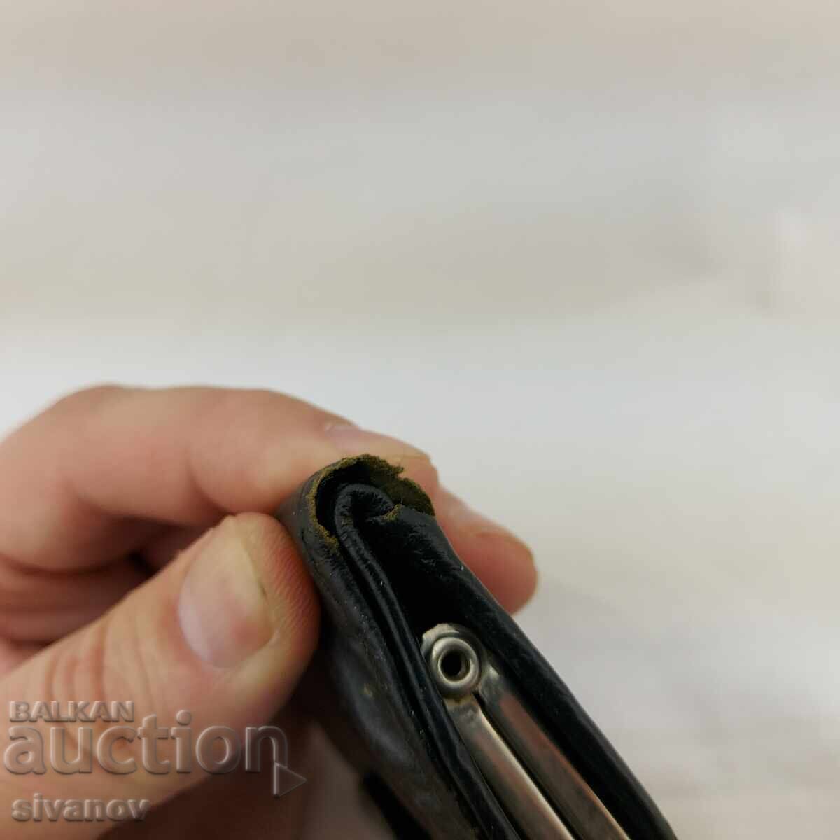 Old black leather wallet #2562 - 5