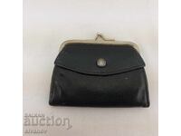 Portofel vechi din piele neagră #2562