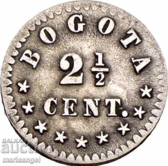 Delivery of Bogota 2 1/2 Centavos Colombia Silver Delivery of Bogota 2 1/2 Centavos Colombia Silver