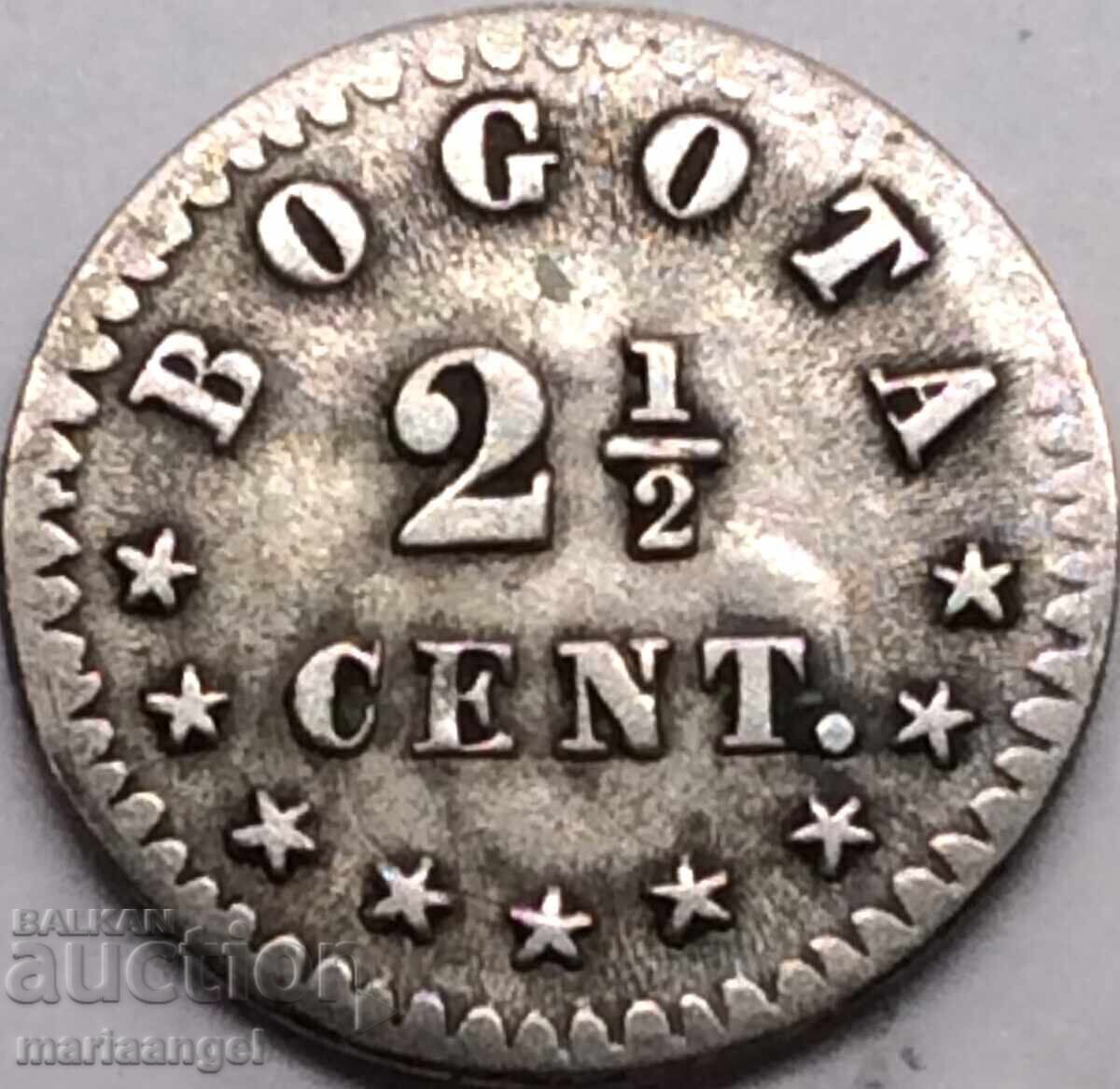 Bogota 2 1/2 Centavos Colombia Silver - 6 Bogota 2 1/2 Centavos Colombia Silver - 6