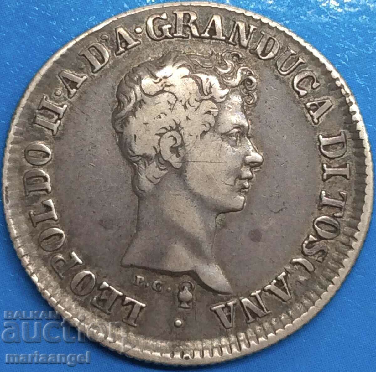 Florența 100 de catrene 1840 Italia Fiorino Leopold al II-lea - 6