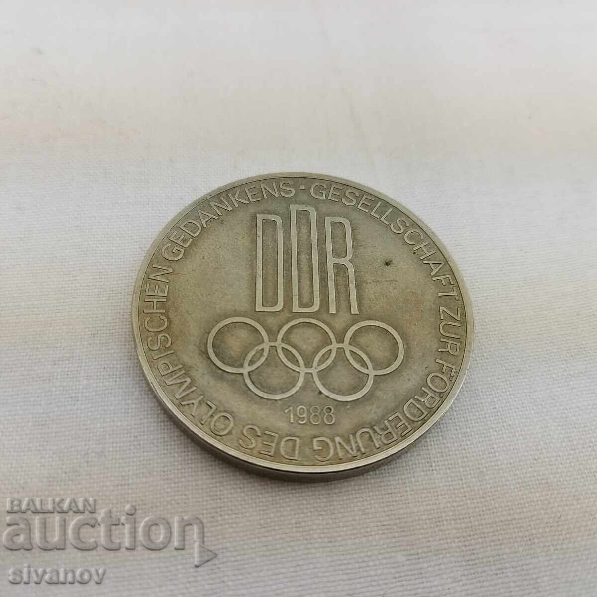 Παράδοση Παλαιό πλακέ μετάλλιο 1987 ΓΛΔ Μπόμπσλεϊ #2566 Παράδοση Παλαιό πλακέ μετάλλιο 1987 ΓΛΔ Μπόμπσλεϊ #2566